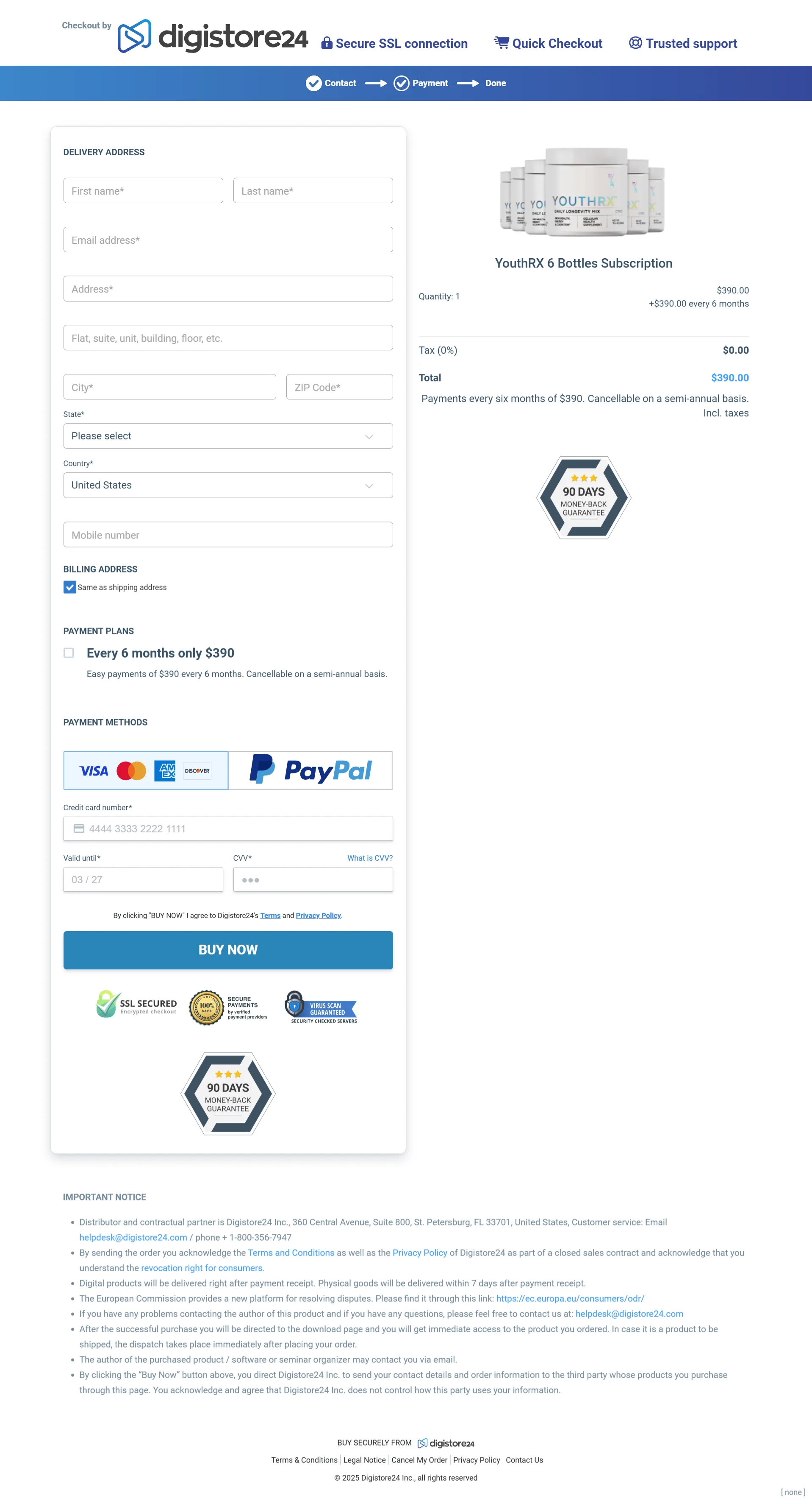 YouthRX order form